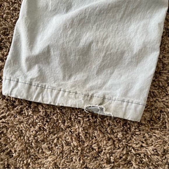 American Eagle AE Stretch Cargo Pants Light Gray Size 2 Straight Leg Y2K - Picture 11 of 12